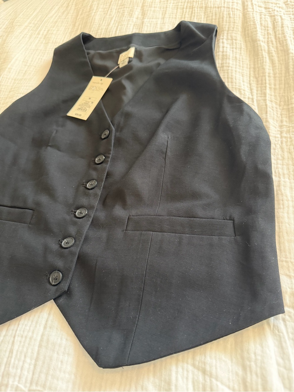 Women’s a new day Black Classic Button Tailored Vest - Picture 4 of 8